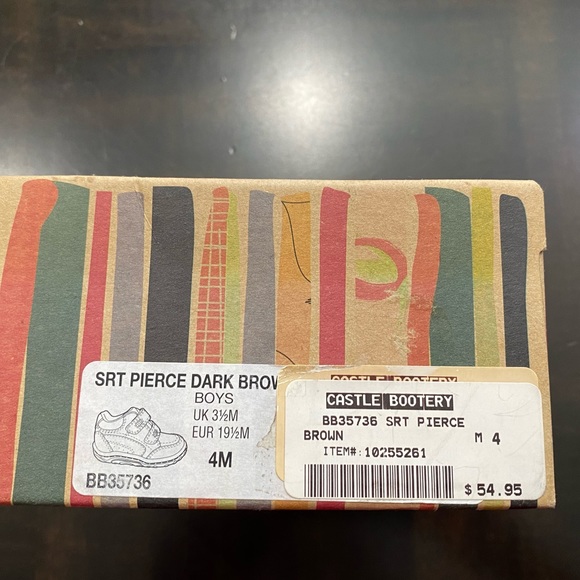 Stride Rite Pierce Dark Brown Velcro Size 4M - Picture 4 of 10